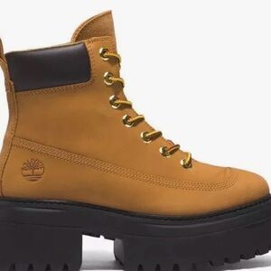 Timberland Women's London Square 6-Inch Platform Boots, Wheat Nubuck